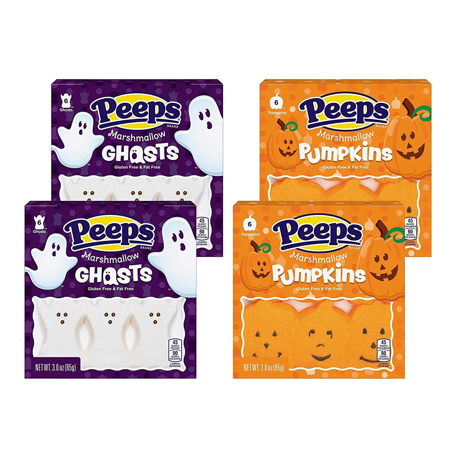 Halloween Peeps Candy, Character Shaped Marshmallows, Pack of 4, 6 Count per Pack | Walmart (US)