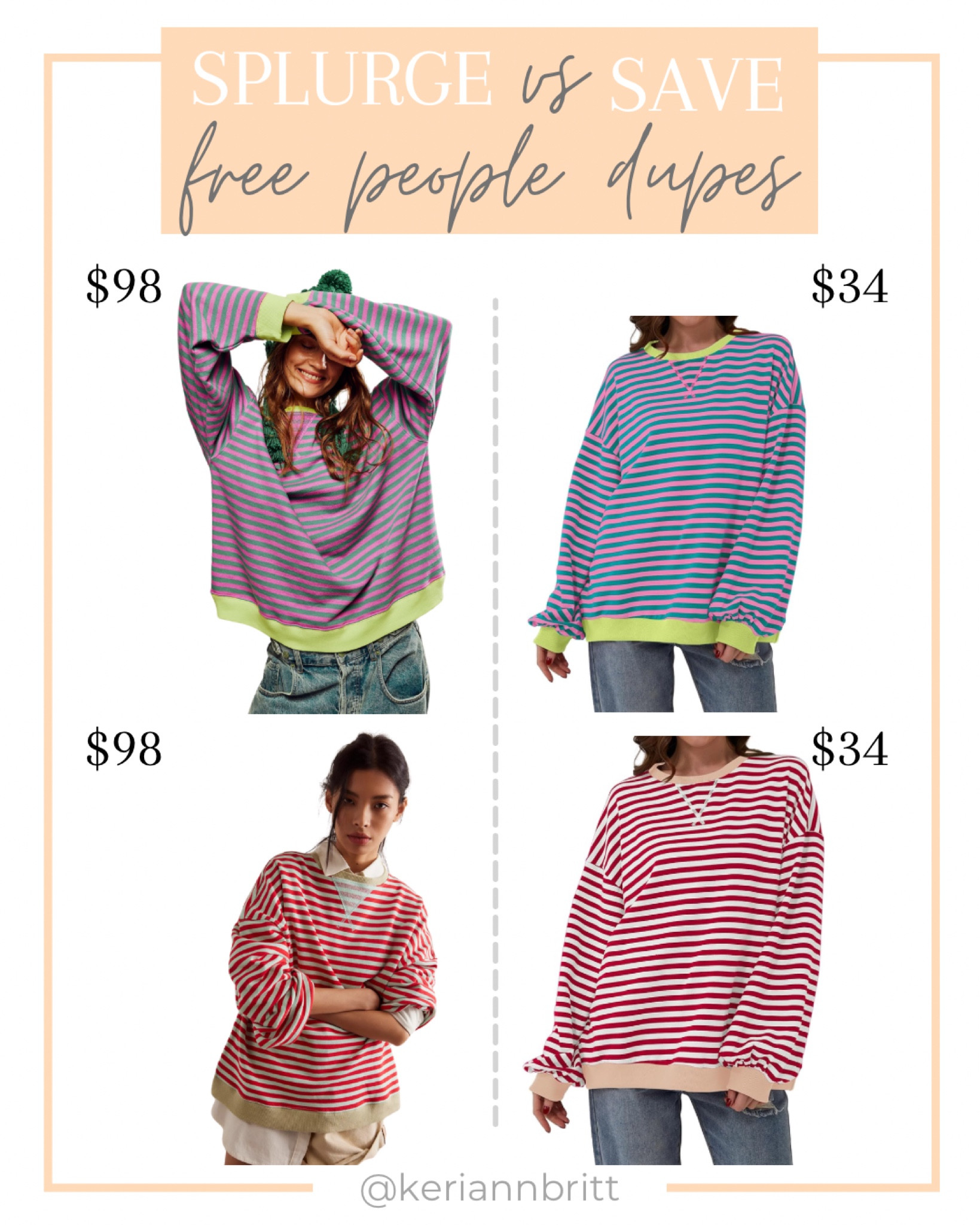 Free People Striped Pullover Shirt Dupe

Amazon dupe / free people dupe / stripe shirt

#LTKFindsUnder100 #LTKStyleTip #LTKFindsUnder50