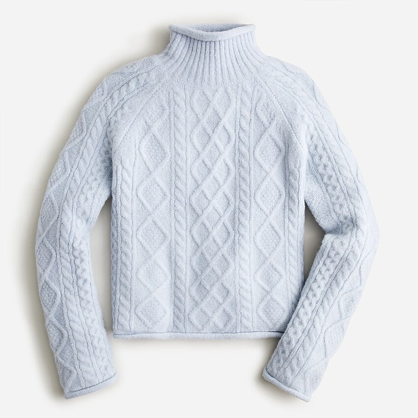 Cable-knit rollneck sweater | J. Crew US