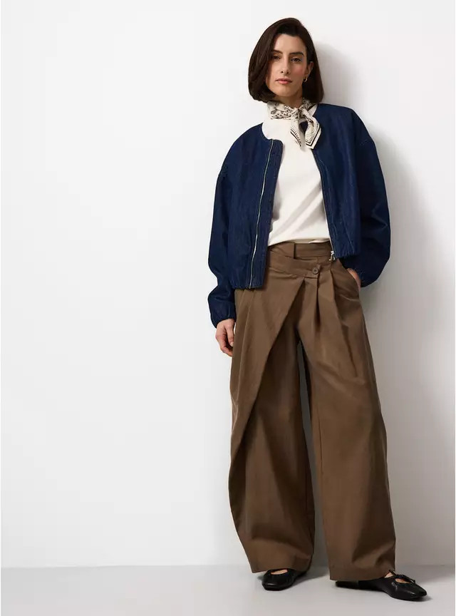 Cream Top & Paisley Scarf XS | Tu Clothing