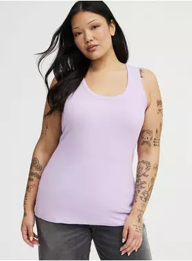 Cotton Modal Rib Scoop Tank | Torrid (US & Canada)