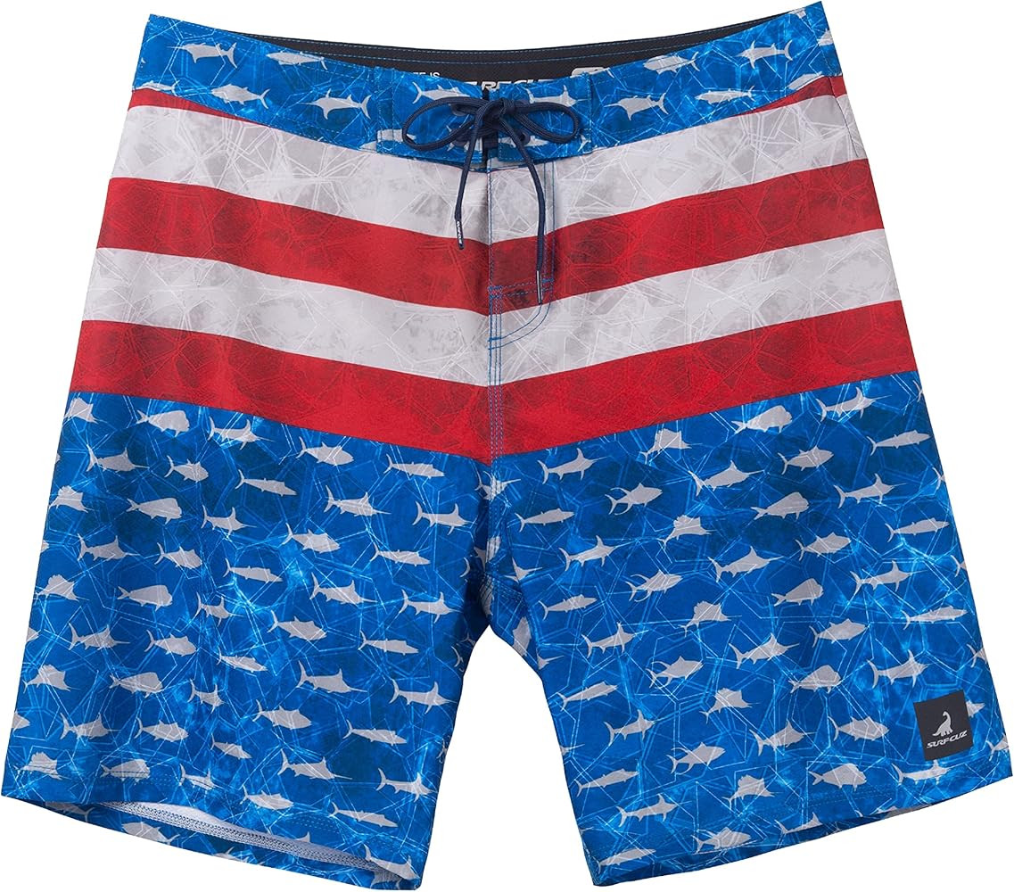 SURF CUZ Men's Board Short Beach Short 4-Way Stretch Swim Short | Amazon (US)