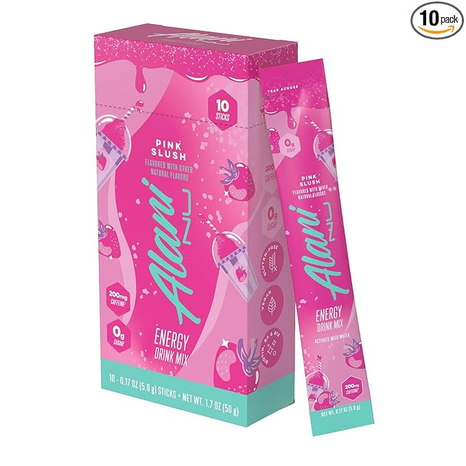 Alani Nu PINK SLUSH Energy Sticks, Energy Drink Powder, 200mg Caffeine, Pre Workout Performance w... | Amazon (US)
