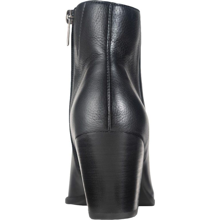 American Rag Womens Eryn Leather Block Heel Booties Black 9.5 Medium (B,M) - Walmart.com | Walmart (US)