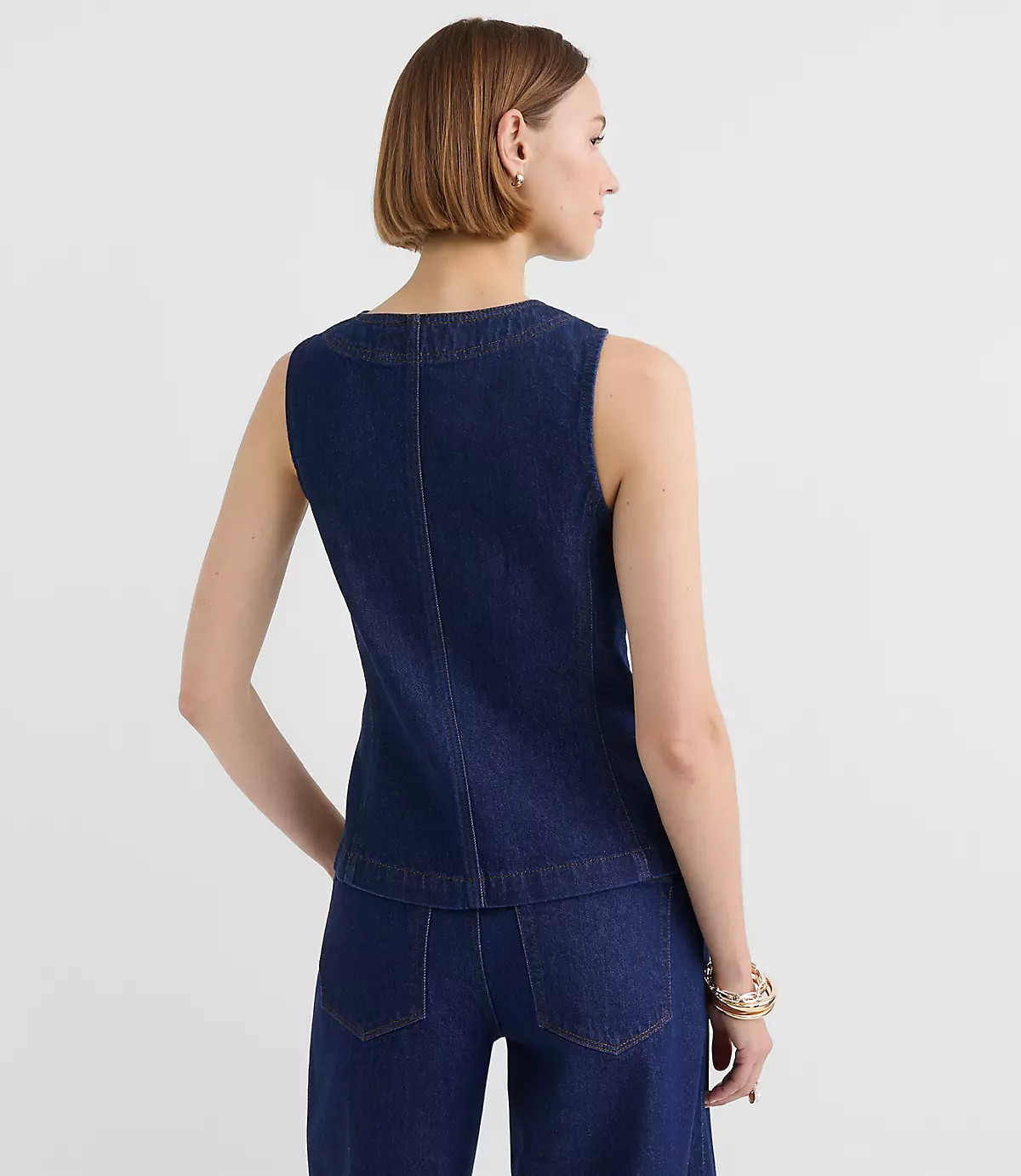 Denim Pocket Vest in Classic Rinse Wash | LOFT