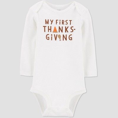 Baby 'My First Thanksgiving' Bodysuit - Just One You® made by carter's White | Target