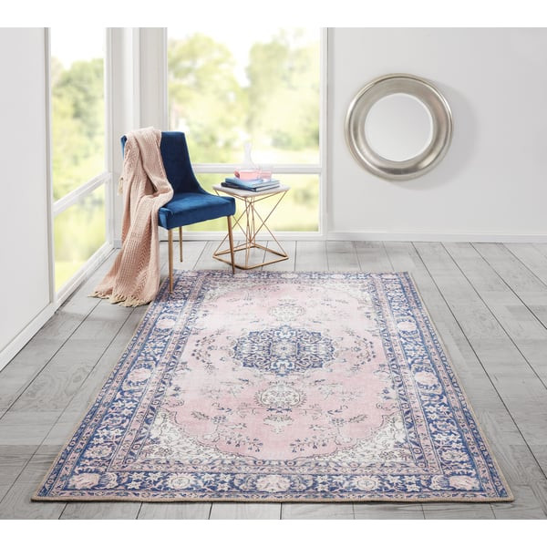 Momeni Afshar Printed AFS-30 Area Rugs | Traditional / Oriental Rectangular Pinks Area Rugs | Rug... | Rugs Direct