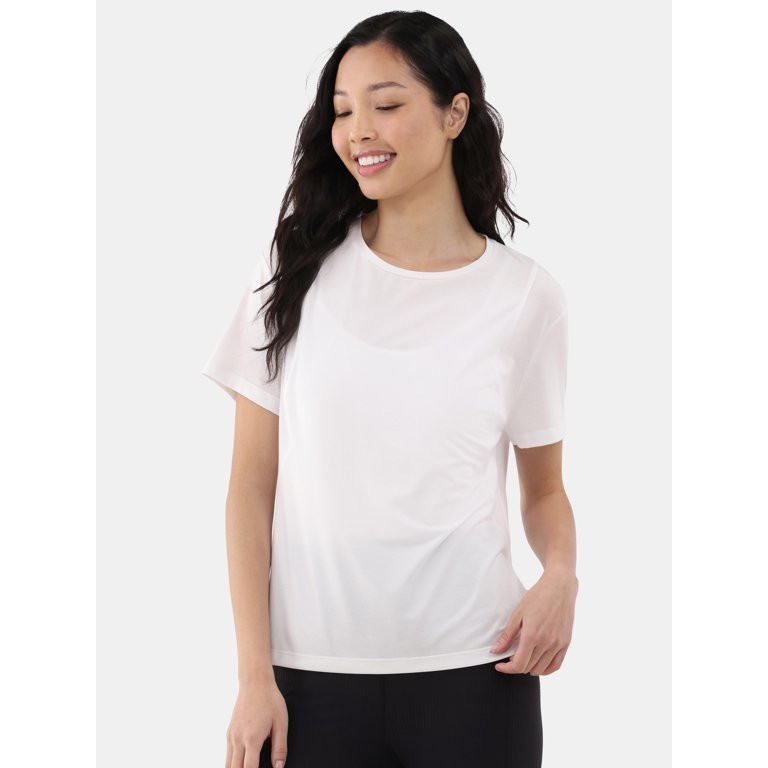 Avia Women's Curved Seam Tee with Short Sleeves, Sizes XS-XXXL | Walmart (US)