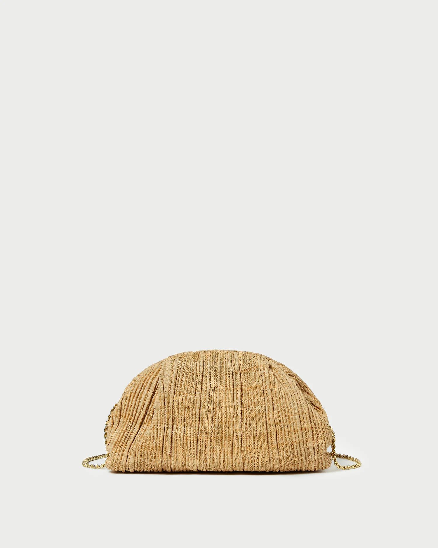 Bailey Natural Pleated Dome Clutch | Loeffler Randall