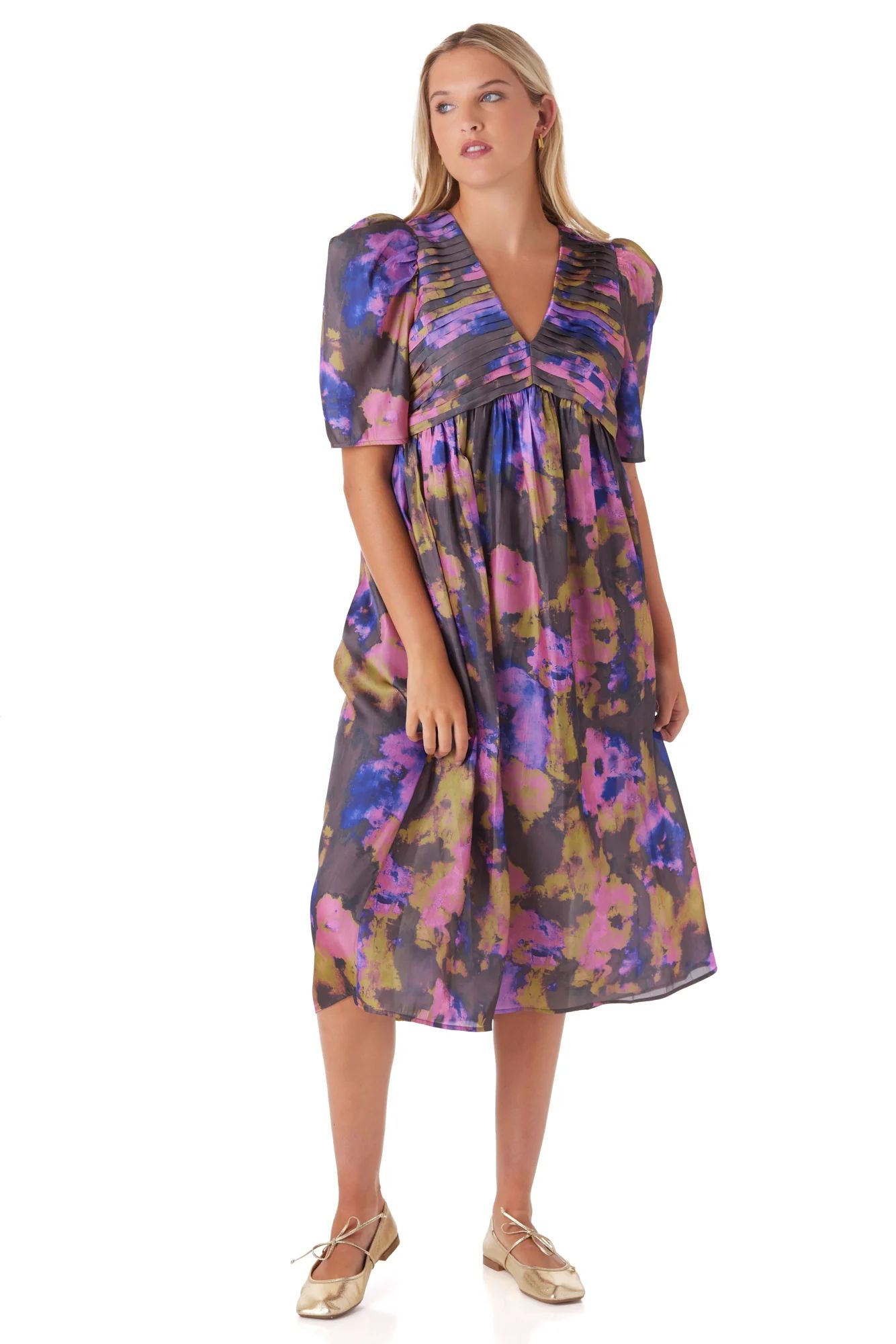 Marley Dress in Blurred Floral Moody | CROSBY by Mollie Burch | CROSBY by Mollie Burch