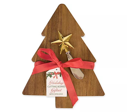 Design Imports Tree Cutting Board Gift Set - QVC.com | QVC