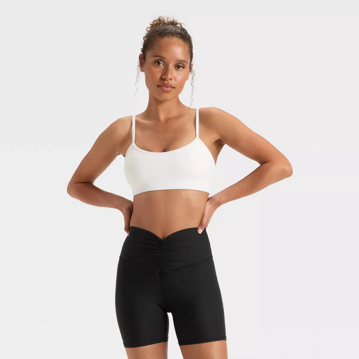 Women's Piped Sports Bra - JoyLab™ White XXL | Target