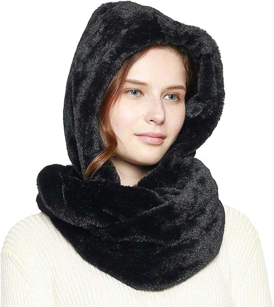 Fashion 21 Women's Soft Faux Fur Infinity Scarf & Infinity Hood Scarf Head Scarf Wrap (2 Styles) | Amazon (US)