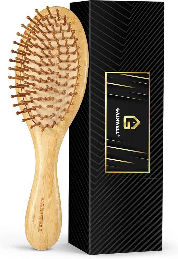 GAINWELL Bamboo Hair Brush for Hair Growth, Natural Bamboo Bristles Detangling Wooden Paddle Hair... | Amazon (US)