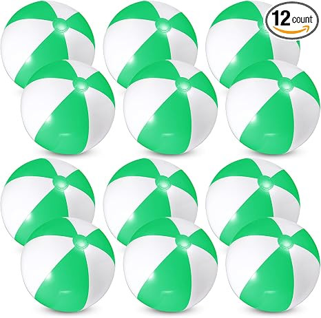 12 Pcs 16'' Beach Ball PVC Inflatable Ball Bulk Blow up Pool Balls for Swimming Pool Summer Hawai... | Amazon (US)