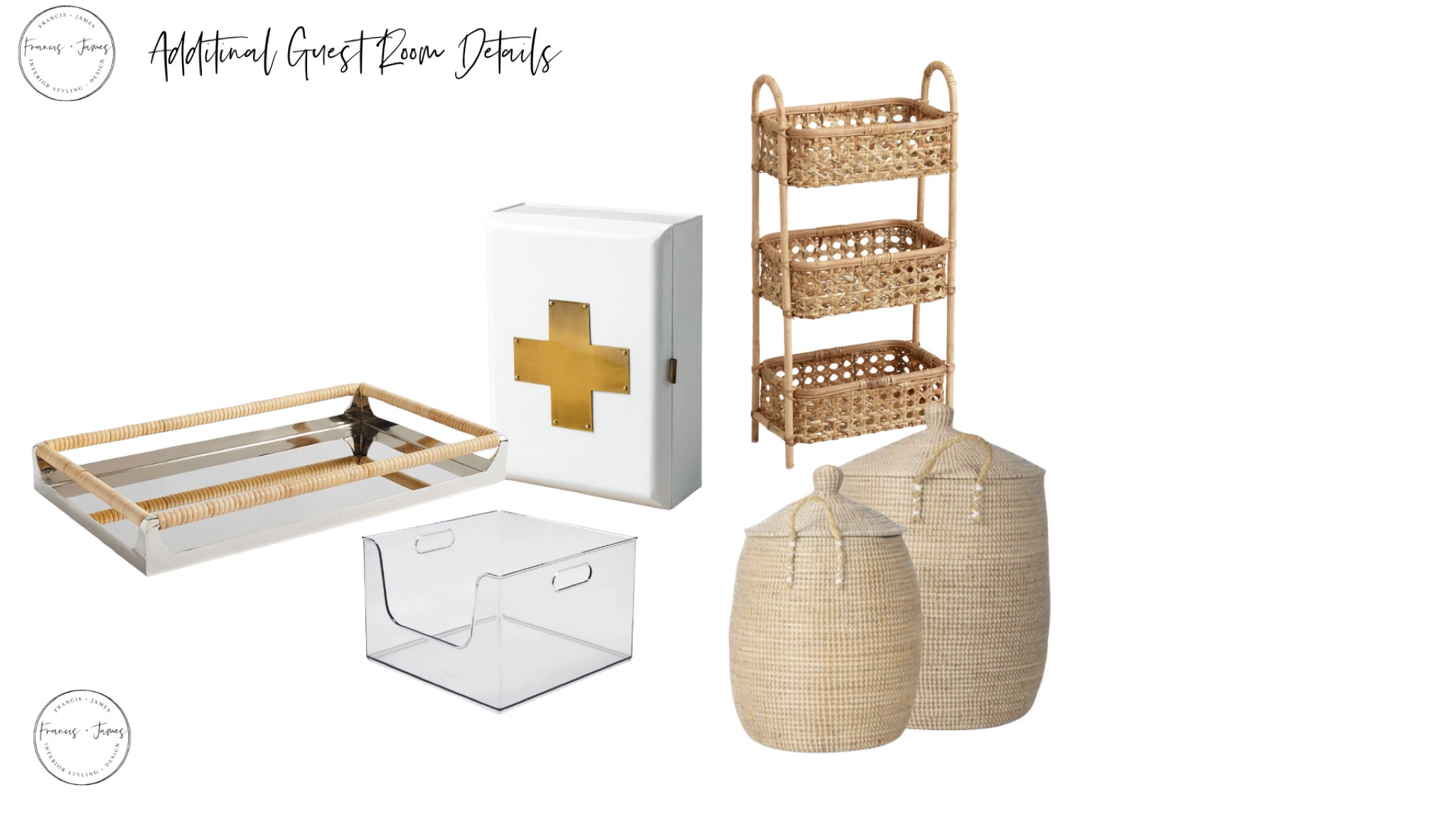 Guest room, guest room essentials, first aid kit, baskets, organizing, organization, bathroom organizing, tiered shelf, mirrored tray, bedroom, laundry basket 

#LTKStyleTip #LTKFindsUnder50 #LTKHome