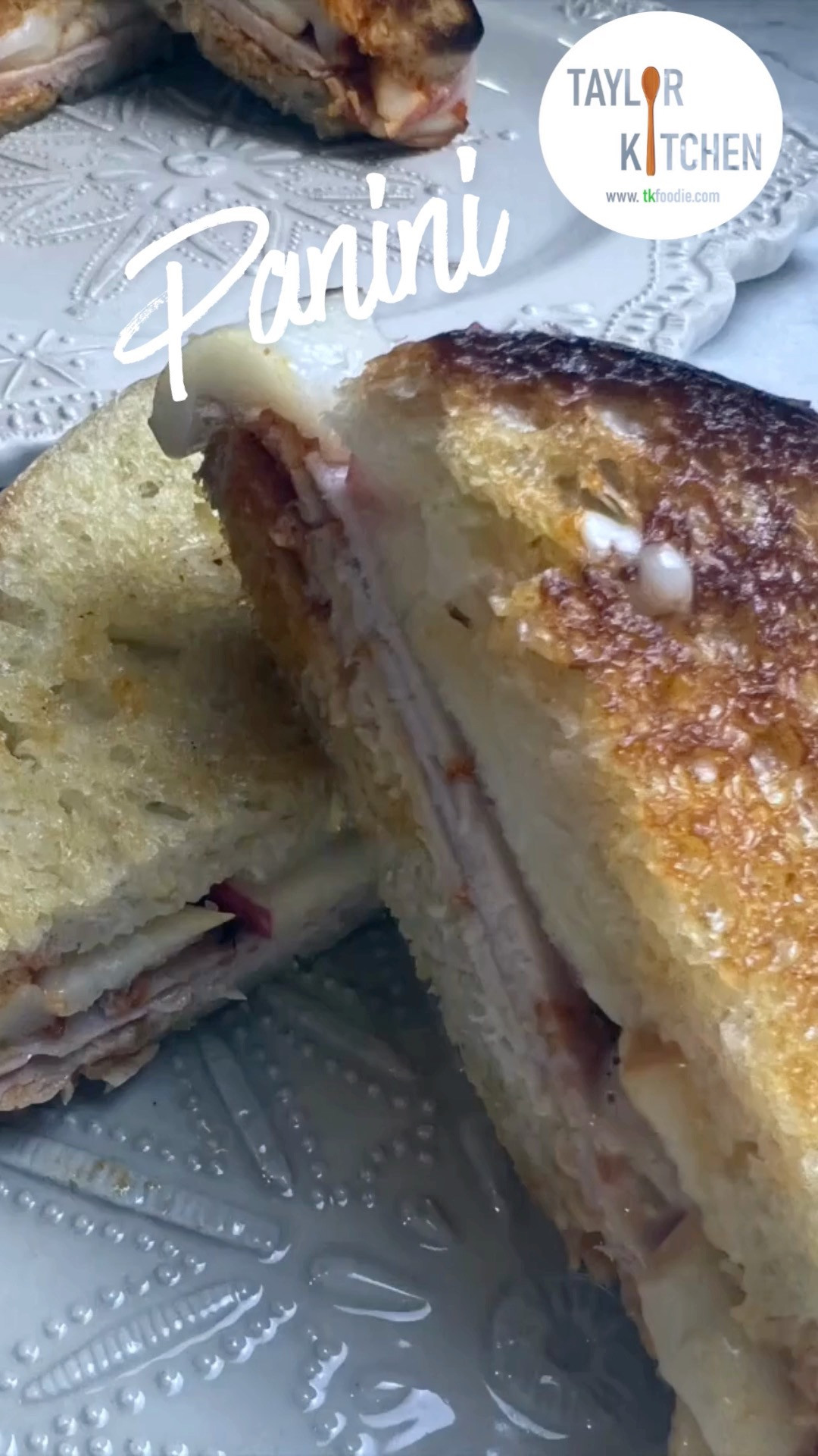 Panini is our easy go to for weeknight meals when the clock is ticking and stomachs are growling.  😉
My version uses sourdough bread for that perfect texture, peppered Boarshead turkey, crisp apple slices, melty cheese and a combo of mayo & harissa (a fabulous middle eastern red pepper paste) spread on each slice.

Griddle on a skillet, panini maker or electric griddle and a few minutes later you have a crave worthy sammie to serve with crisp veggies or some chips.

Find my favorite panini making things (including that harissa) here on my LTK. 

 #LTKfoodie #LTKHome #LTKFindsUnder100