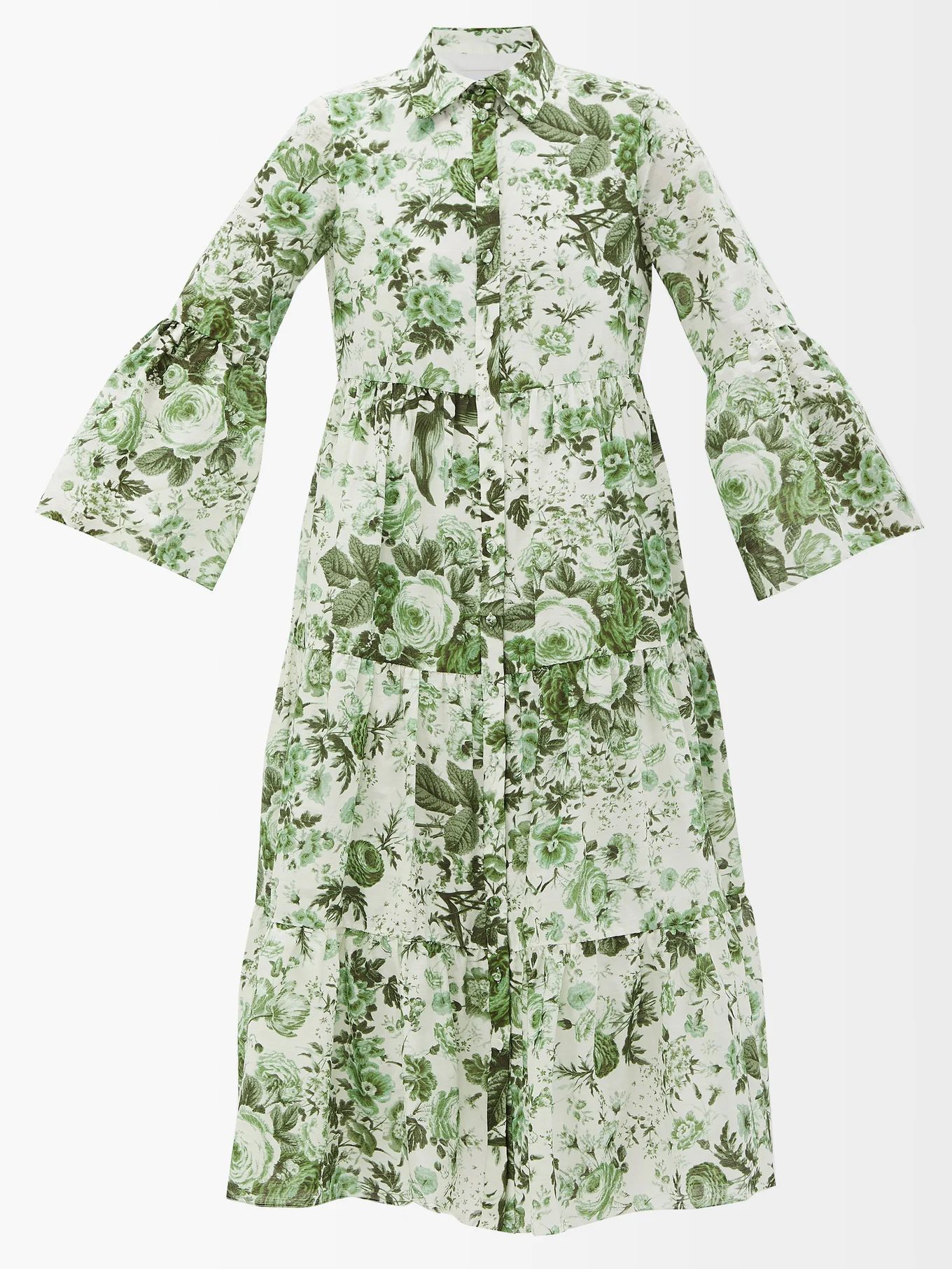 Isbel floral cotton-blend shirt dress | Erdem | Matches (US)