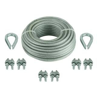 1/8 in. x 30 ft. Vinyl Coated Steel Wire Rope Kit | The Home Depot