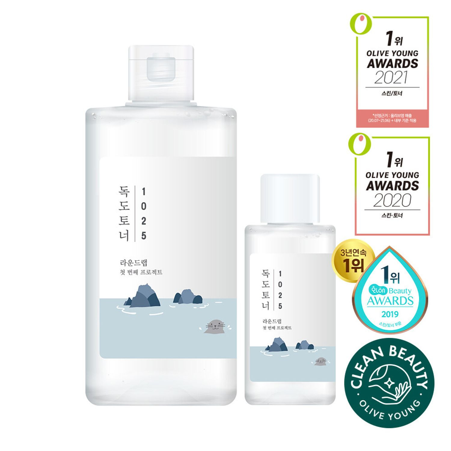 Round Lab 1025 Dokdo Toner 200ml Set (Free Toner 50ml) | Olive Young Global