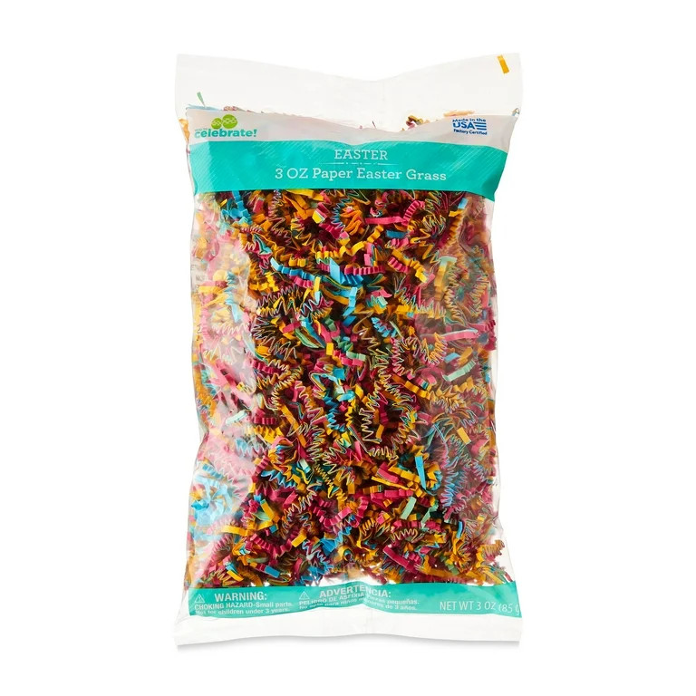 Easter Spring Blend Crinkle Paper Grass, 3 oz, by Way To Celebrate | Walmart (US)
