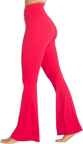 Sunzel Womens Flare Leggings with Tummy Control Crossover Waist and Wide Leg | Amazon (US)