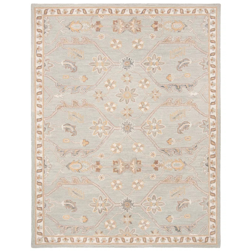 Airlie Handmade Wool Slate/Beige Rug | Wayfair North America