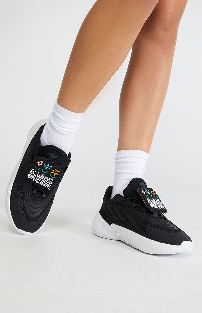 adidas Womens Women's Always Original Ozelia Sneakers - Black size 8 | PacSun