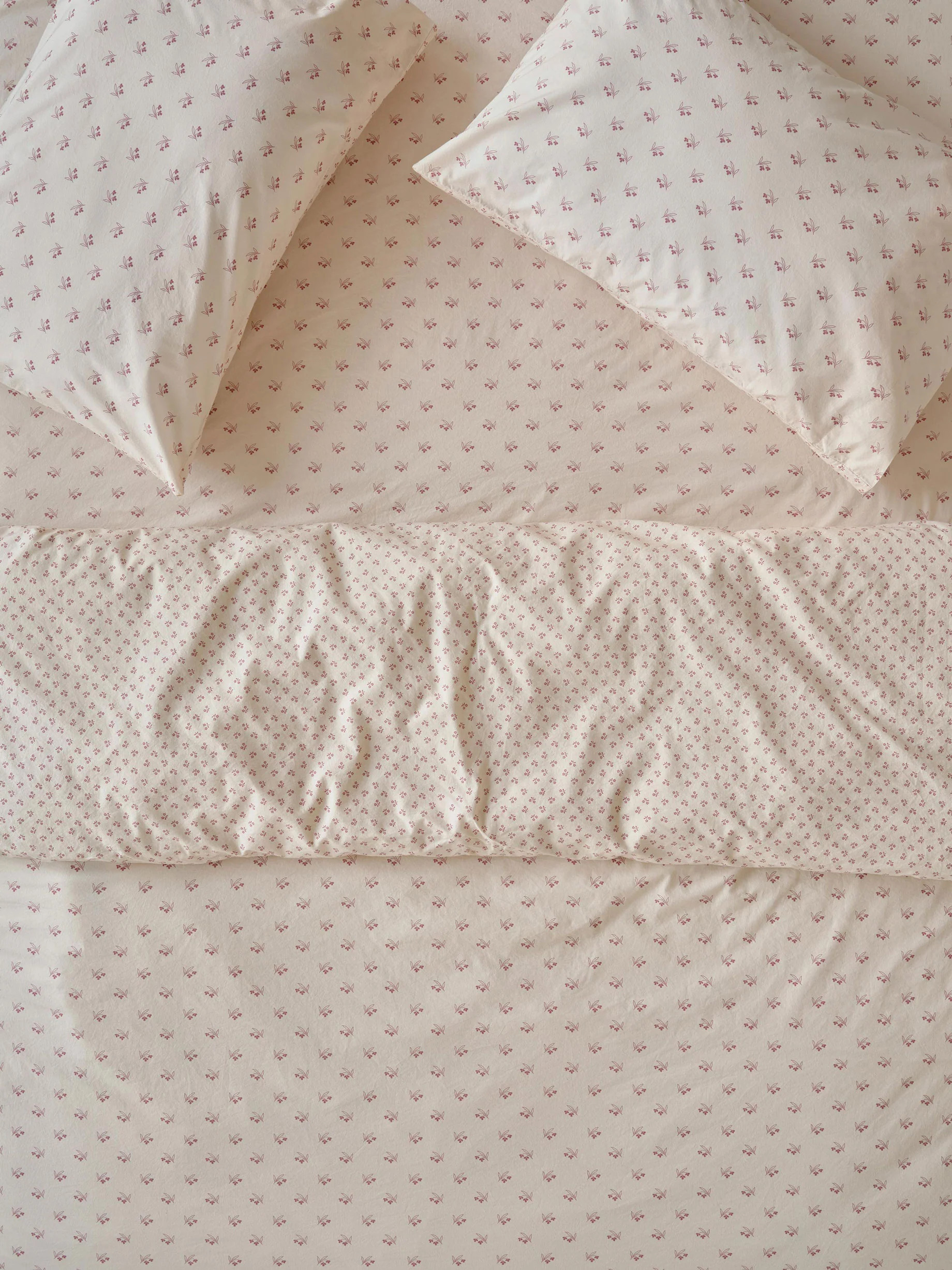 Dusty Pink Martha Floral Cotton Duvet Cover | Piglet