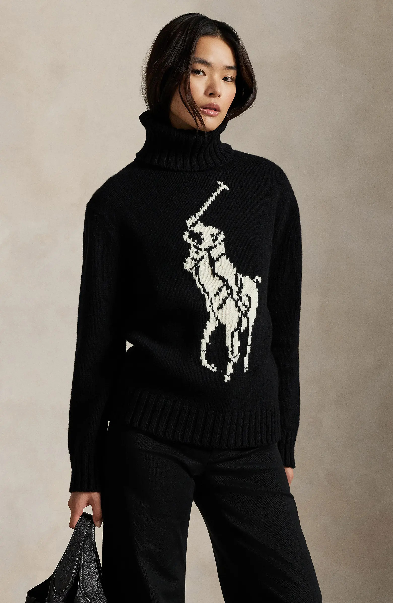 Big Pony Turtleneck Wool Sweater | Nordstrom