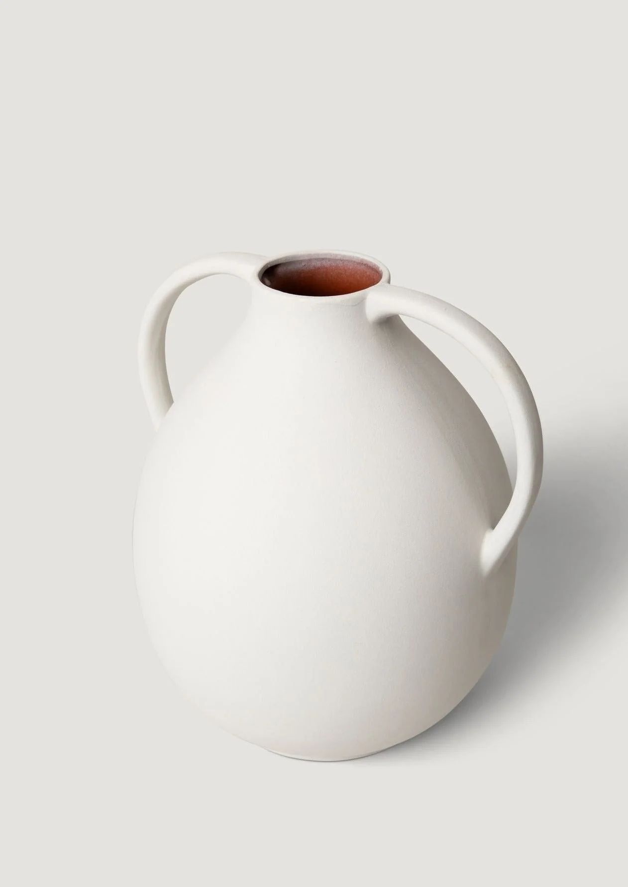 Afloral Clay Jug Vase in Salt - 14" | Afloral