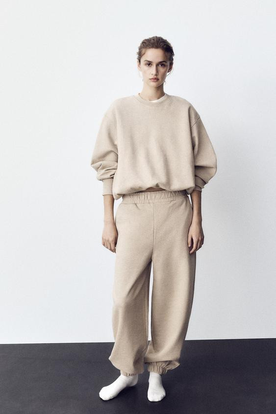 BALLOON CROPPED SWEATSHIRT | Zara UK