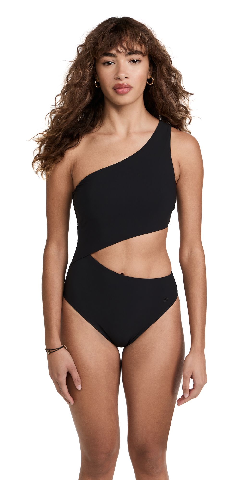 Tory Burch Solid Cut Out One Piece Swimsuit | Shopbop