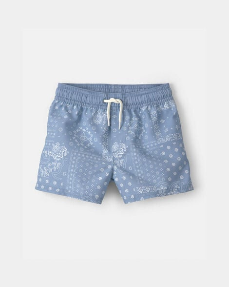 Blue - Toddler Boy Bandana Floral Swim Trunks - Blue, Selected | Carter's Inc