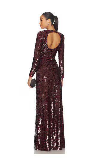 Reese Gown in Merlot | Revolve Clothing (Global)