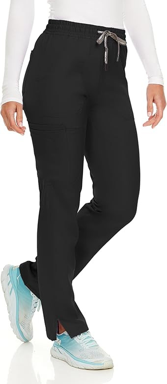 MediChic Women's Straight Leg Six Pocket Cargo Scrub Pants with 4-Way Stretch Scrubs | Amazon (US)