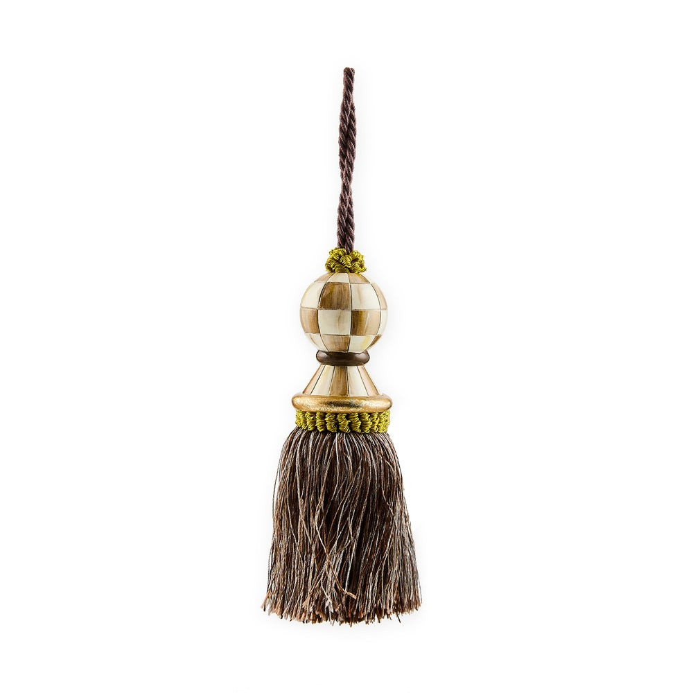 Mocha Check Tassel | MacKenzie-Childs