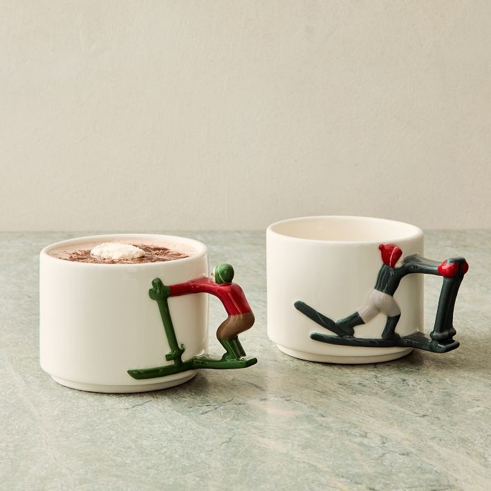 Skier Stacking Figural Mug | West Elm (US)