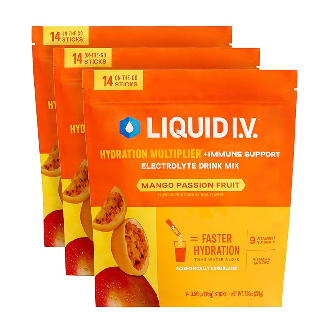 Liquid I.V.® Hydration Multiplier +Immune Support - Mango Passionfruit | Electrolyte Powder Drin... | Amazon (US)