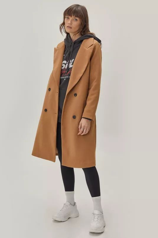 Button Down Collar Longline Coat | Nasty Gal (US)