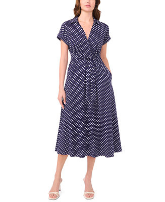 Women's Polka-Dot Midi Dress | Macy's