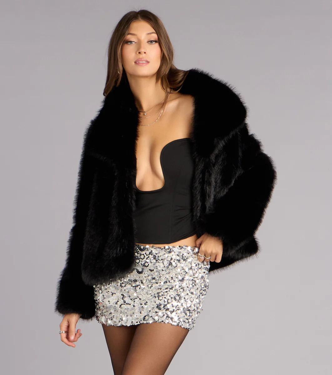 Glow Up Sequin Beaded Mini Skort | Windsor Stores