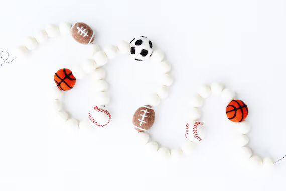 Sports Balls Felt Garland  Soccer Garland  Basketball - Etsy | Etsy (US)