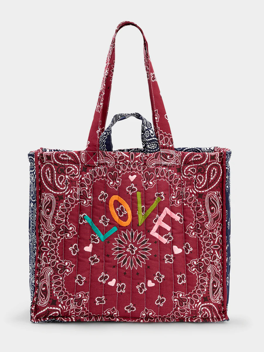 Call It By Your Name Maxi Quilted Cabas Tote Bag | Saint Bernard