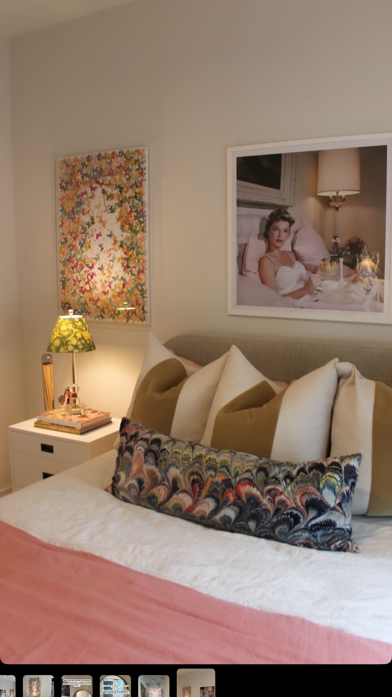 We’re switching things up today! 
I've got a couple of apartment/studio updates for you muses. 
I wanted to show you all how in styled my custom 24x36 set in my bedroom! It is truly the perfect set to hang above two bed side tables. 
I'll be linking everything else soon! Stay tuned for pt. 2!