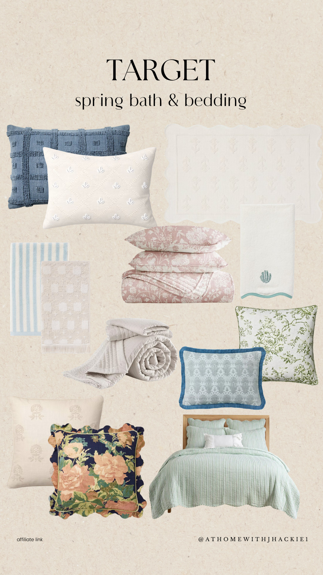 Target spring bedding, target bath towels, spring home refresh target, floral throw pillows, scalloped bath mat, neutral quilt set, striped bath towels, decorative euro pillows, spring bedroom decor ideas, pastel bedding target, cozy neutral bedding, target home finds 2026, affordable bedding refresh, cottage style bedding 

 

#LTKSeasonal #LTKHome #LTKSaleAlert