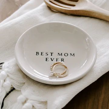 Best Mom Ever Stoneware Jewelry Dish | Sweet Water Decor, LLC