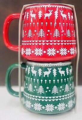 2-Pack Ceramic Fair Isle Christmas Holiday Mug Gift Set  | eBay | eBay US