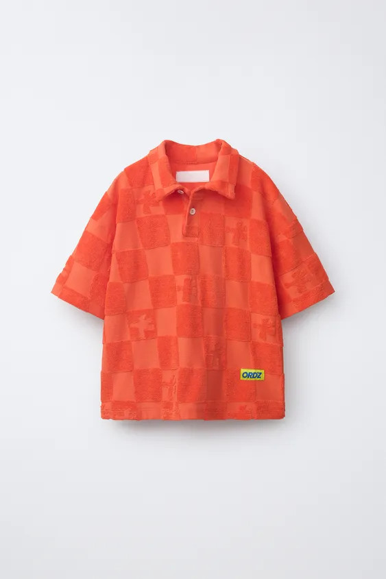 POLO EFFET \u00c9PONGE LOGO | Zara FR