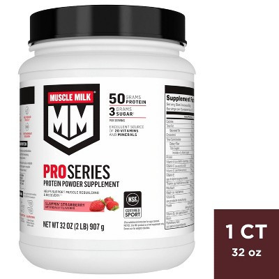 Muscle Milk Pro Series Protein Powder - Strawberry - 32oz | Target